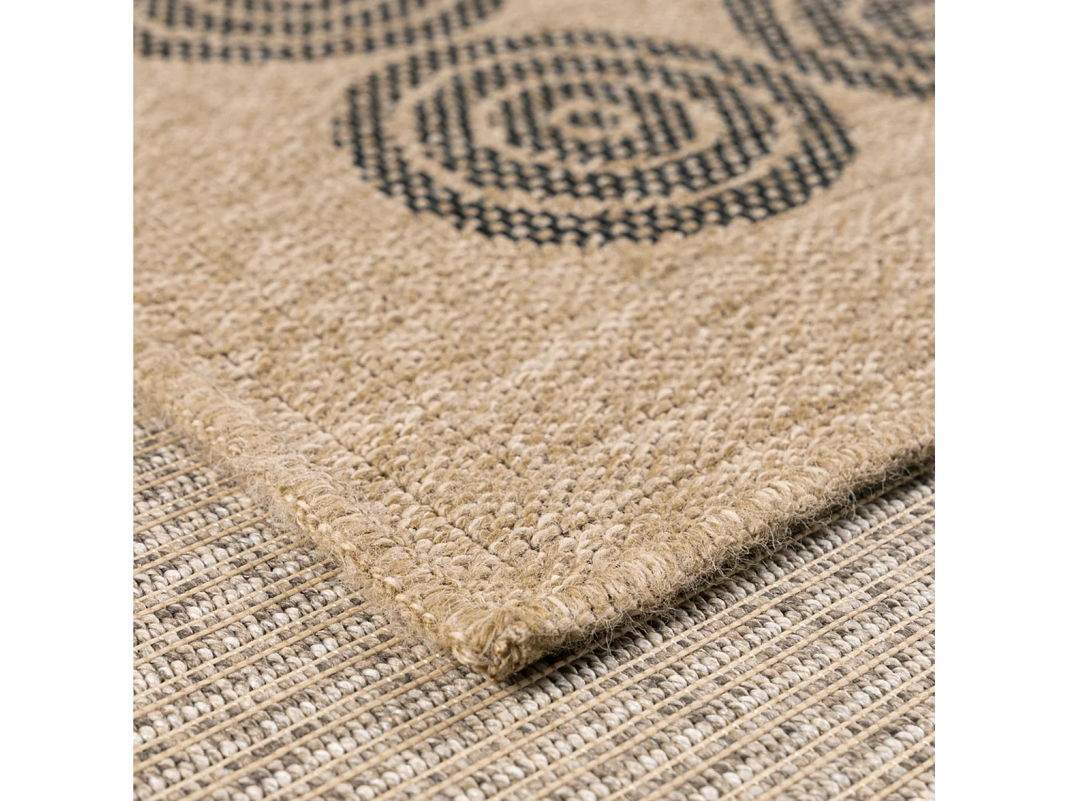 Tapis extérieur - 60x90cm - naturel - 100% polypropylène résistant aux UV - 1400 gr/m² - HOYA