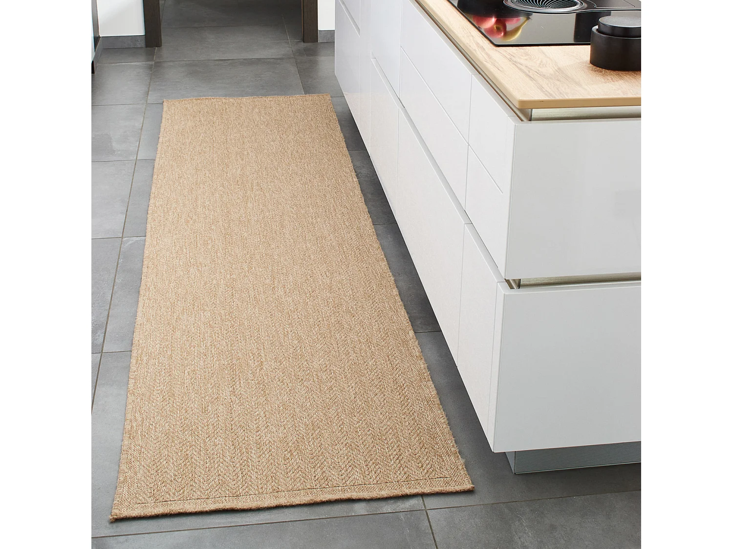 Tapis extérieur - 80x150cm - naturel - 100% polypropylène résistant aux UV - 1400 gr/m² - LYS