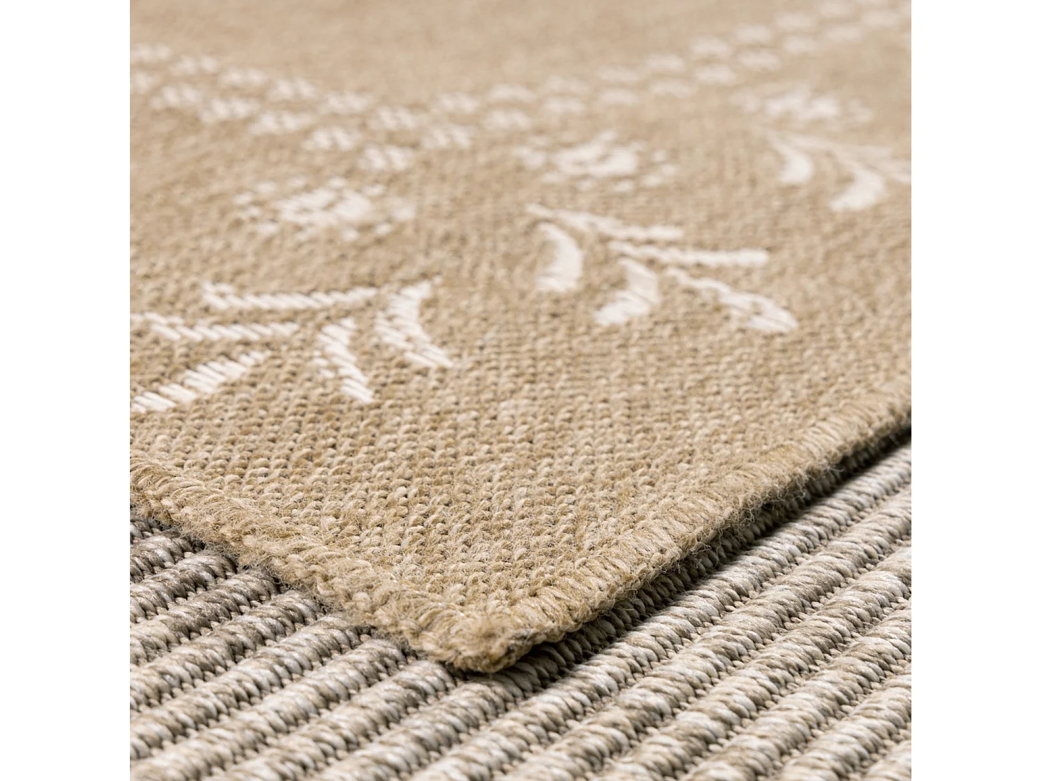 Tapis extérieur - 120x170cm - naturel - 100% polypropylène résistant aux UV - 1400 gr/m² - PAVOT