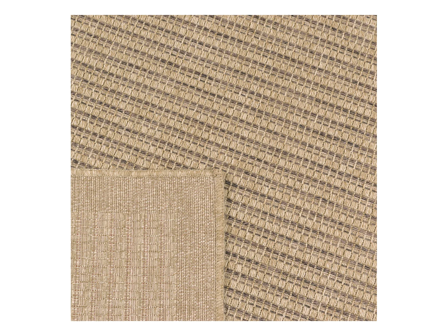 Tapis extérieur - 200x290cm - naturel - 100% polypropylène résistant aux UV - 1400 gr/m² - KAFÉ