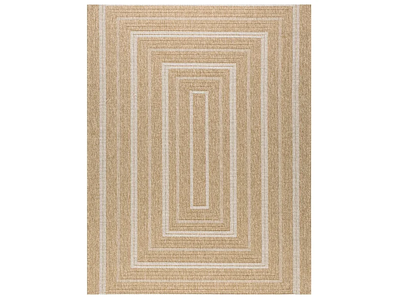 Tapis extérieur - 120x170cm - naturel - 100% polypropylène résistant aux UV - 1400 gr/m² - TYCIA