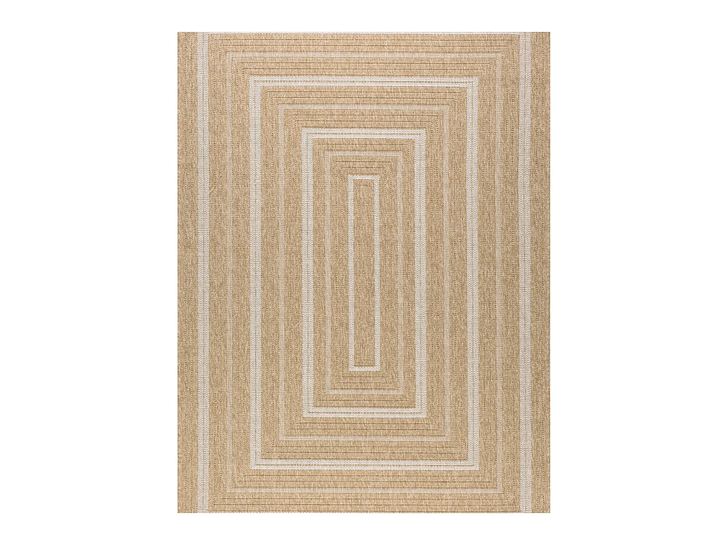 Tapis extérieur - 120x170cm - naturel - 100% polypropylène résistant aux UV - 1400 gr/m² - TYCIA