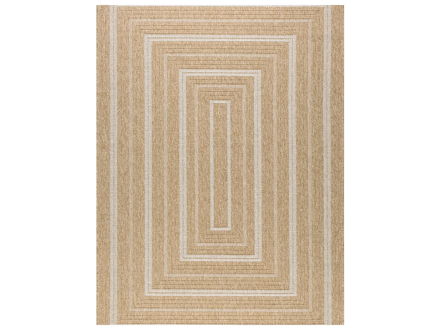 Tapis extérieur - 120x170cm - naturel - 100% polypropylène résistant aux UV - 1400 gr/m² - TYCIA