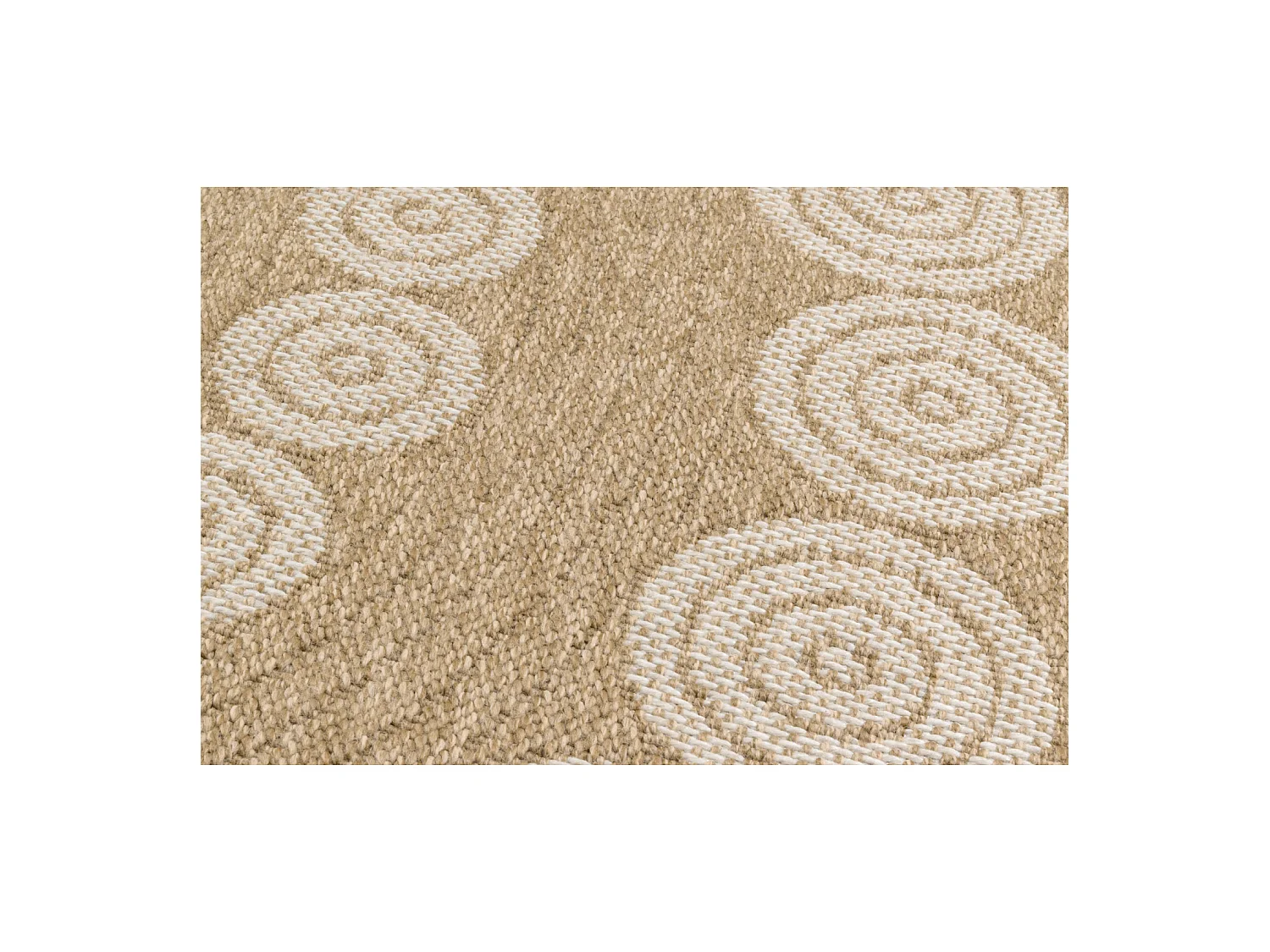 Tapis extérieur - 200x290cm - naturel - 100% polypropylène résistant aux UV - 1400 gr/m² - LIAK