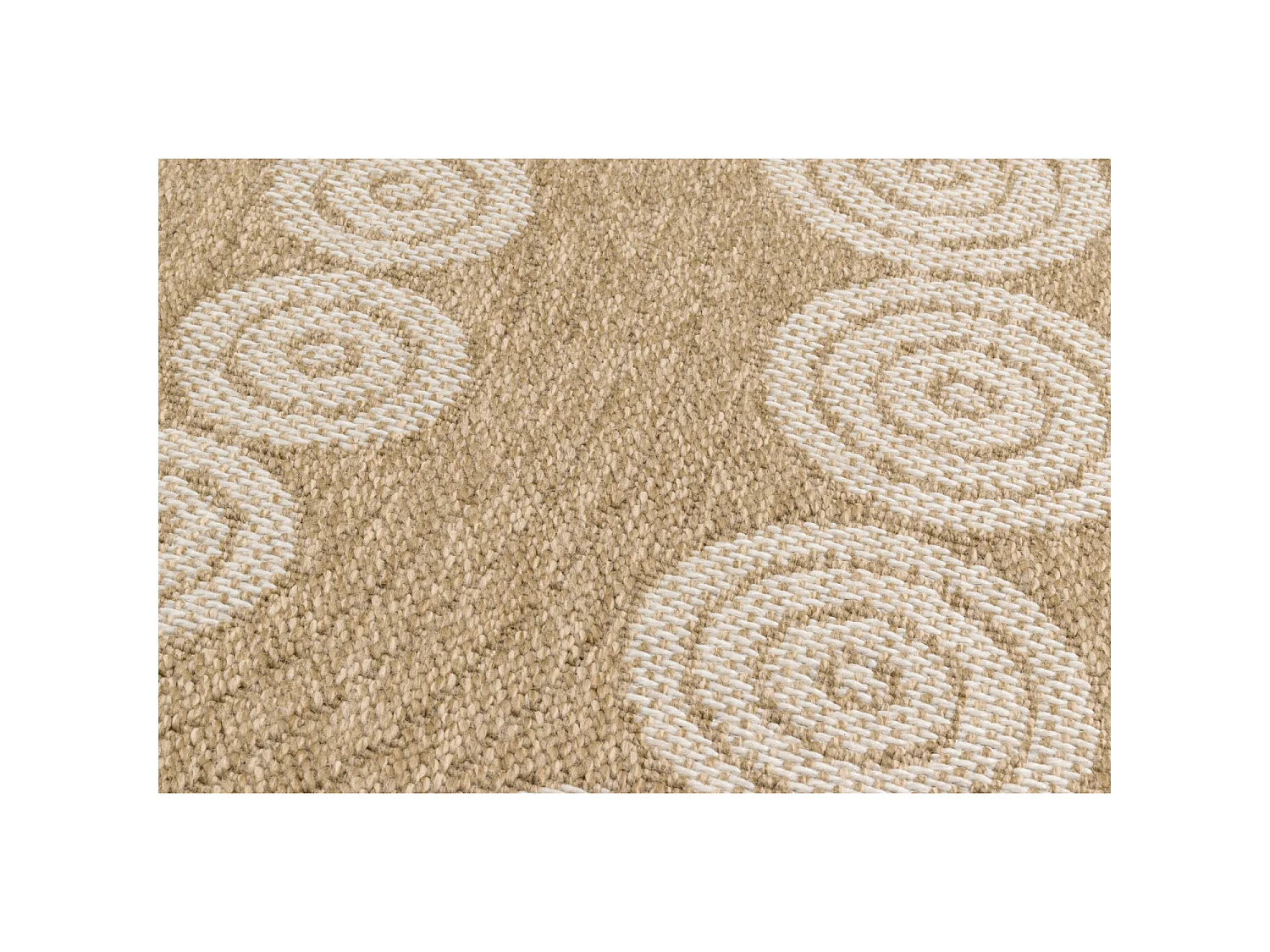 Tapis extérieur - 200x290cm - naturel - 100% polypropylène résistant aux UV - 1400 gr/m² - LIAK