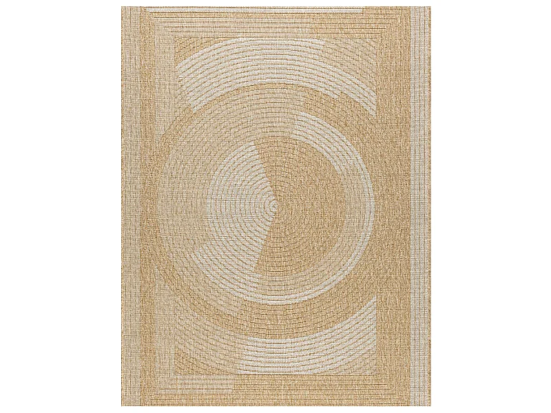 Tapis extérieur - 200x290cm - naturel - 100% polypropylène résistant aux UV - 1400 gr/m² - OXANA