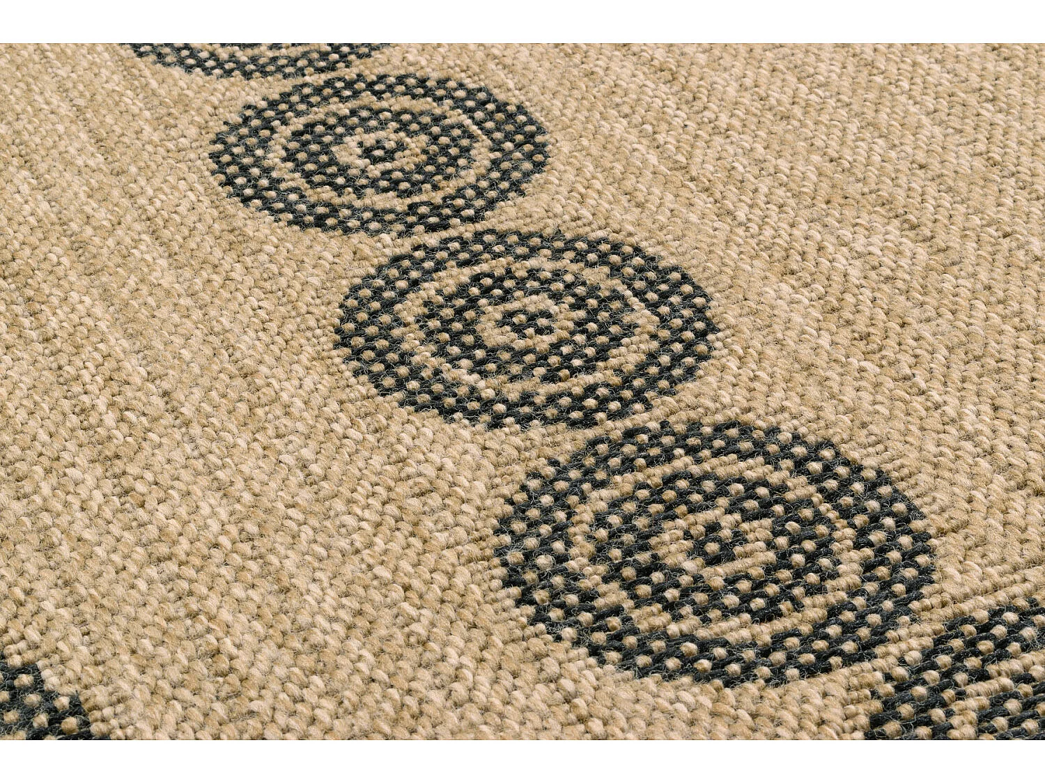 Tapis extérieur rond - 160cm - naturel - 100% polypropylène résistant aux UV - 1400 gr/m² - HOYA