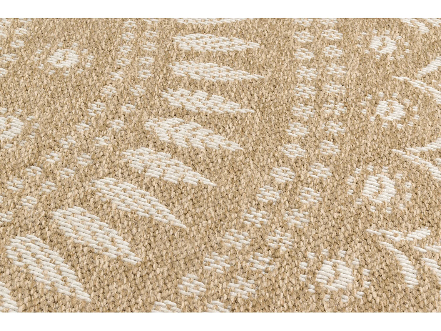 Tapis extérieur rond - 80cm- naturel - 100% polypropylène résistant aux UV - 1400 gr/m² - PAVOT