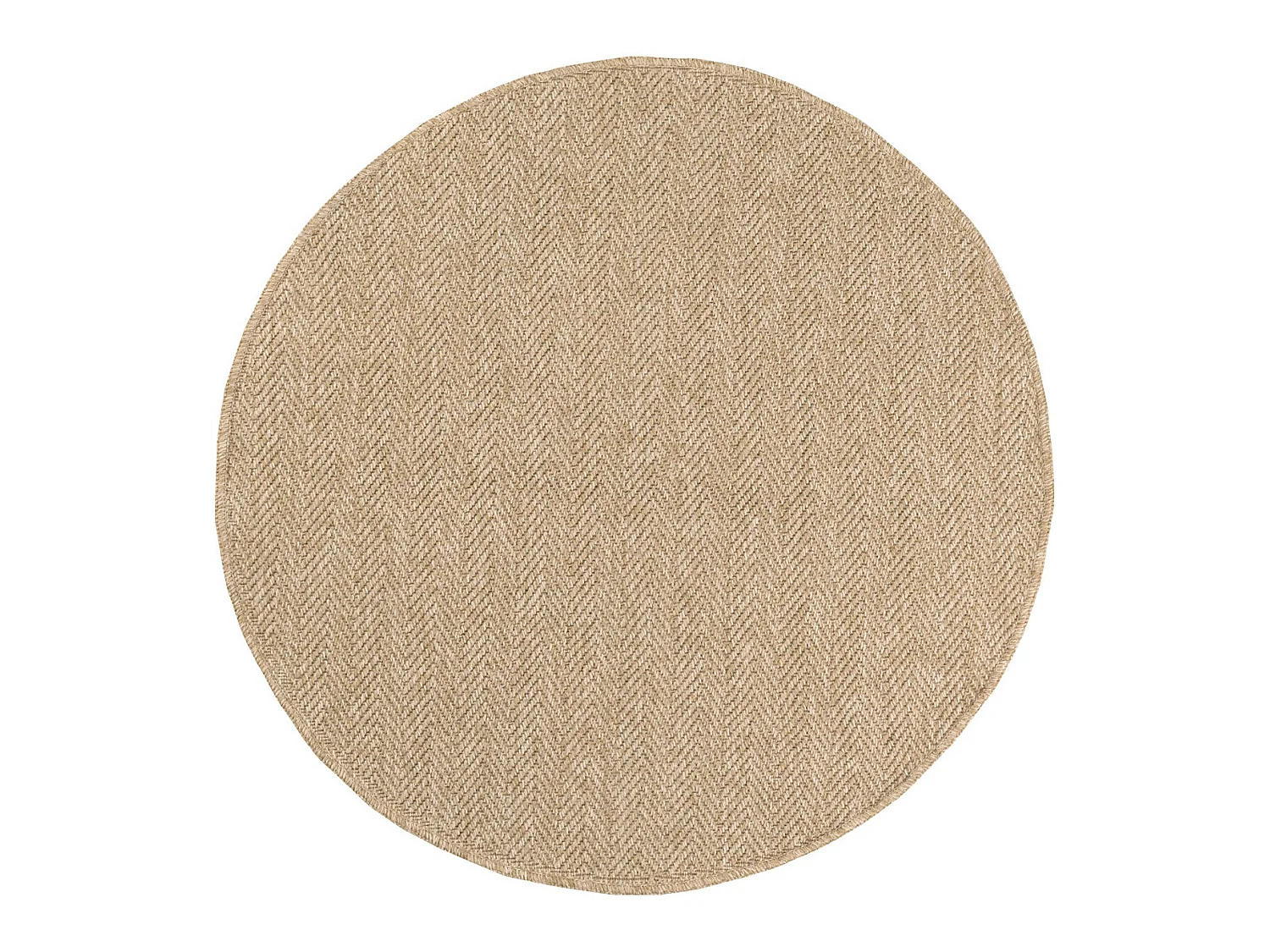Tapis extérieur rond - 120cm - naturel - 100% polypropylène résistant aux UV - 1400 gr/m² - LYS
