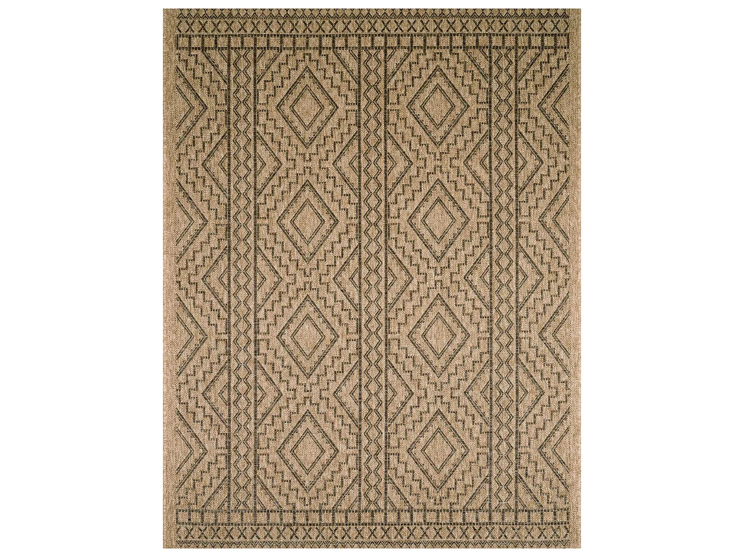 Tapis extérieur - 80x150cm - naturel - 100% polypropylène résistant aux UV - 1400 gr/m² - CASSI