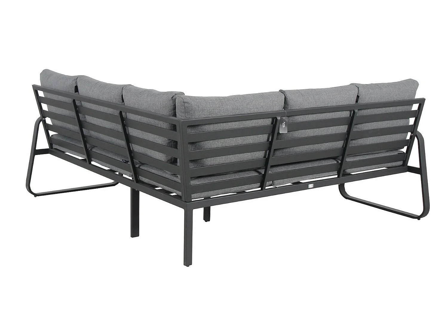 Salon de jardin en aluminium d'angle design aluminium - Gris Anthracite - HILDA