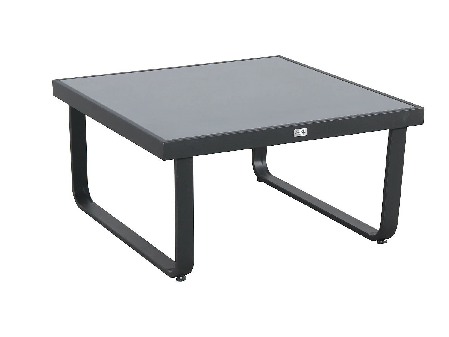 Salon de jardin en aluminium d'angle design aluminium - Gris Anthracite - HILDA