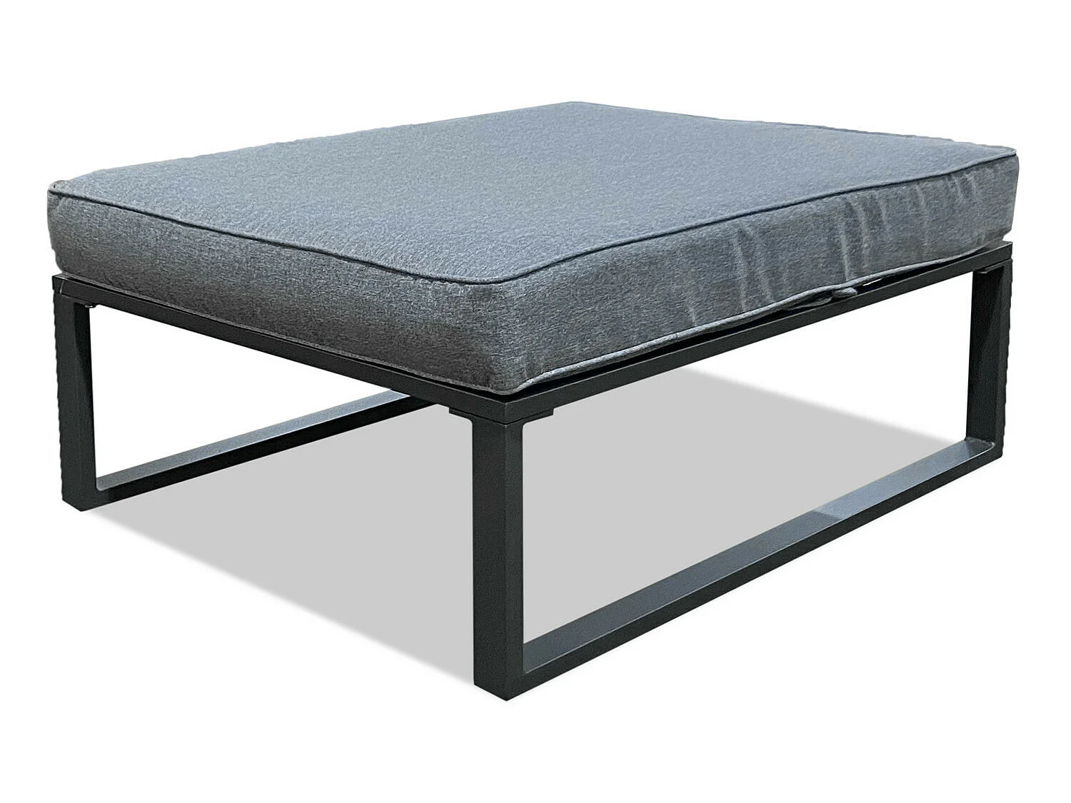 Salon de jardin angle aluminium polywood 5 Places couleur gris - VALENCE