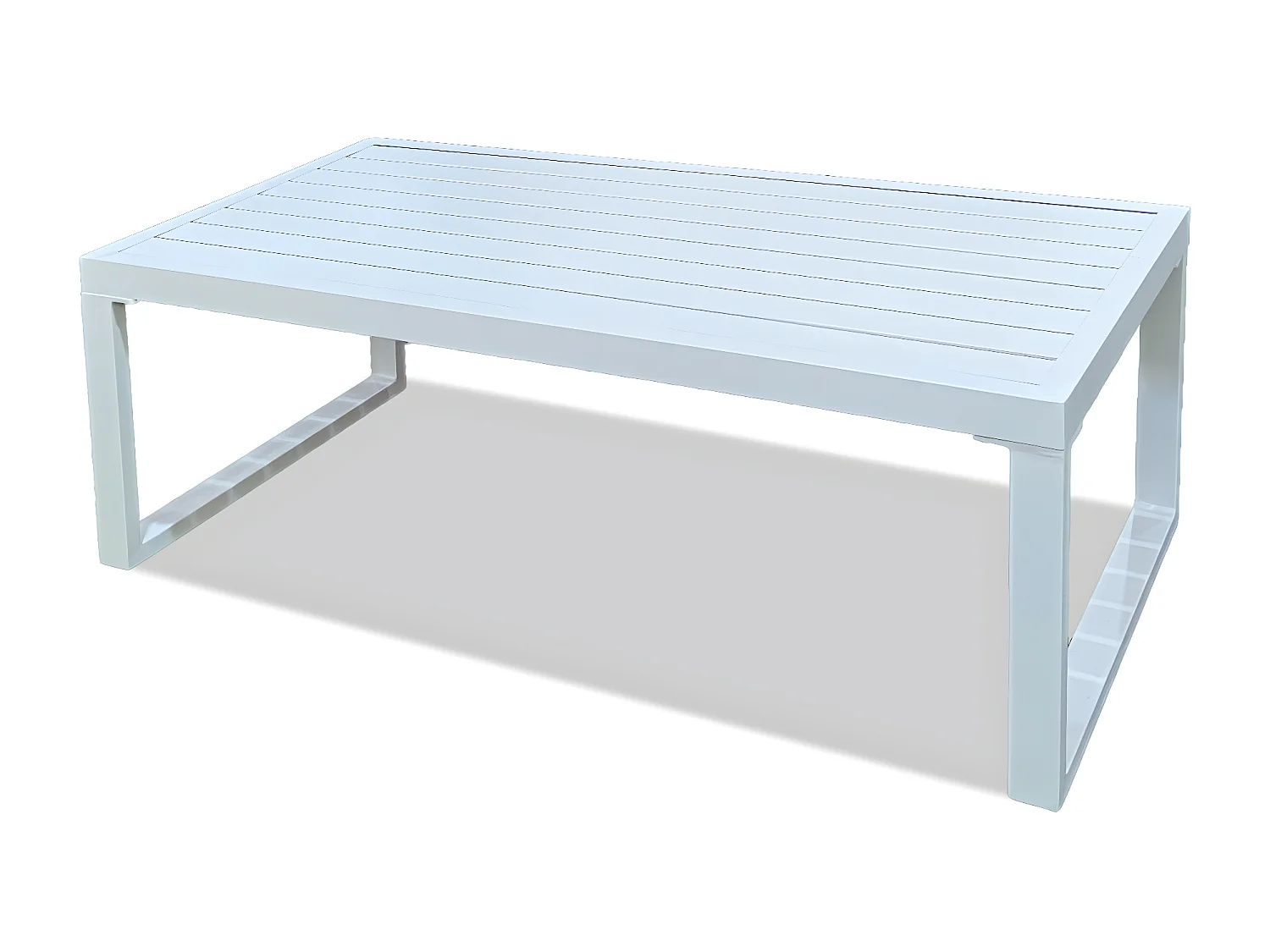 Salon de jardin aluminium 5 Places couleur blanc gris - VINCENNES