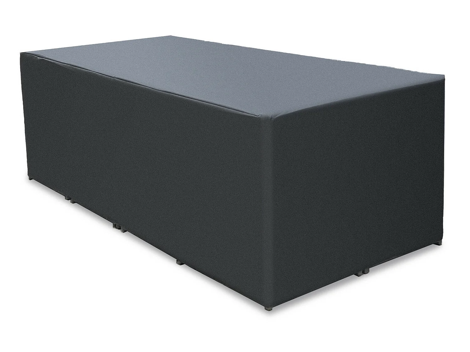 8 Places - Ensemble encastrable salon table de jardin aluminium et acier, housse de protection- Gris - CABOURG