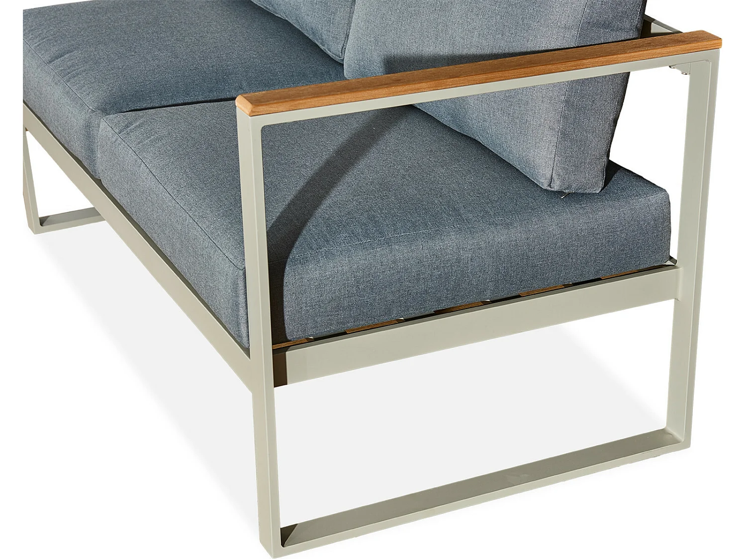 Salon de jardin design aluminium - Gris - 5 places - BILBAO