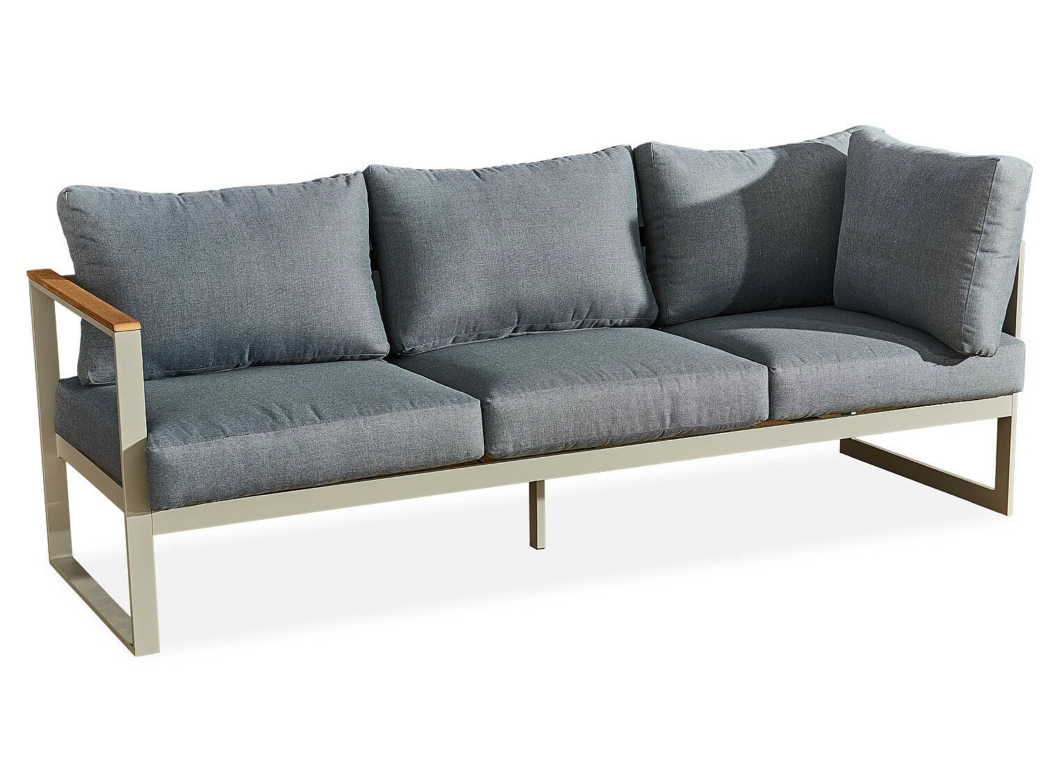 Salon de jardin design aluminium - Gris - 5 places - BILBAO