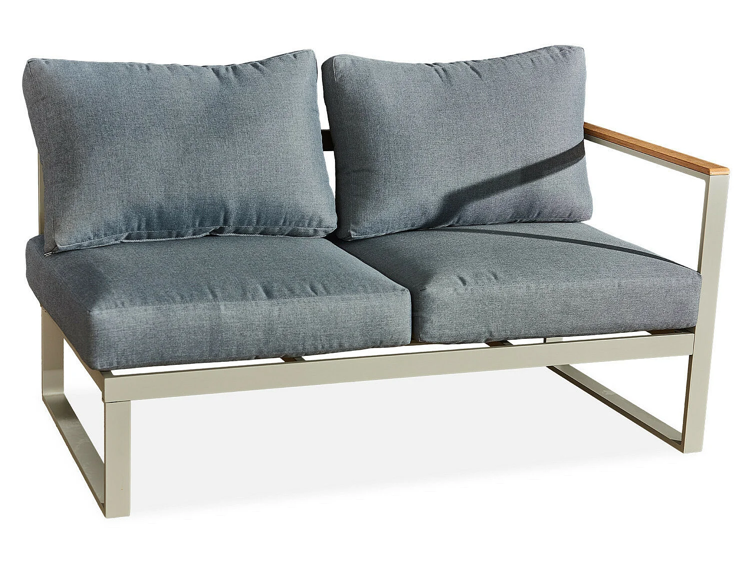 Salon de jardin design aluminium - Gris - 5 places - BILBAO