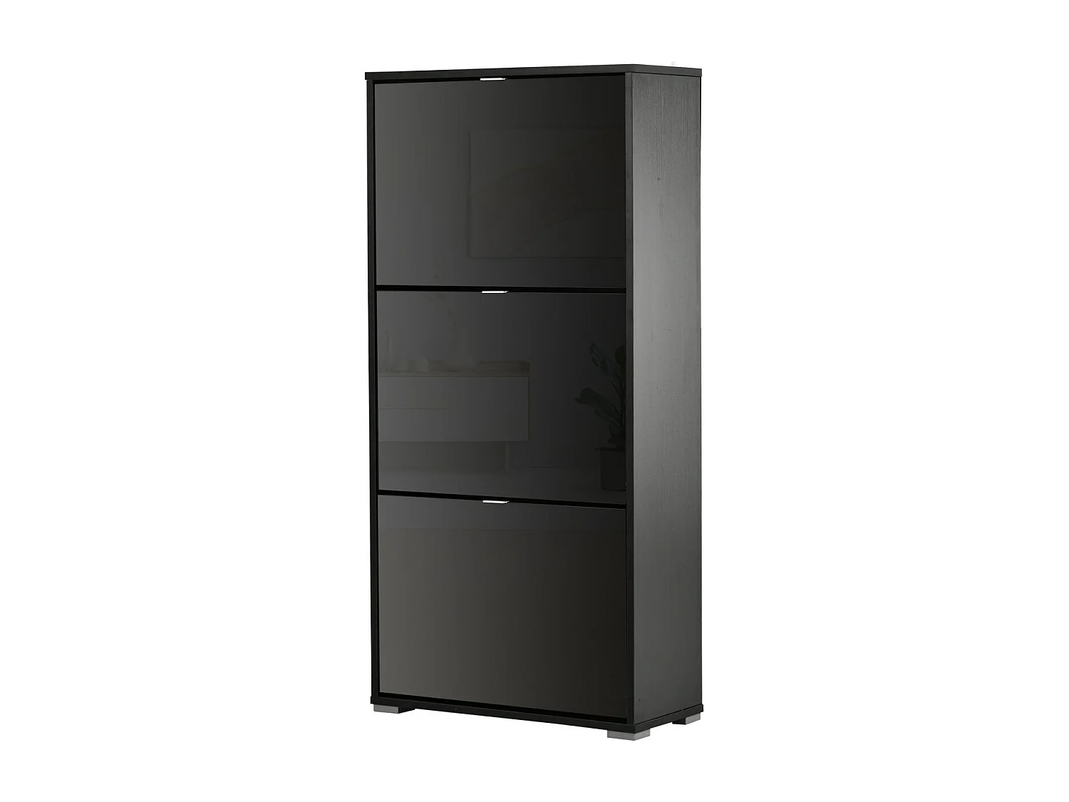 Armario de zapatos negro 60x26cx124 cm HOMCOM