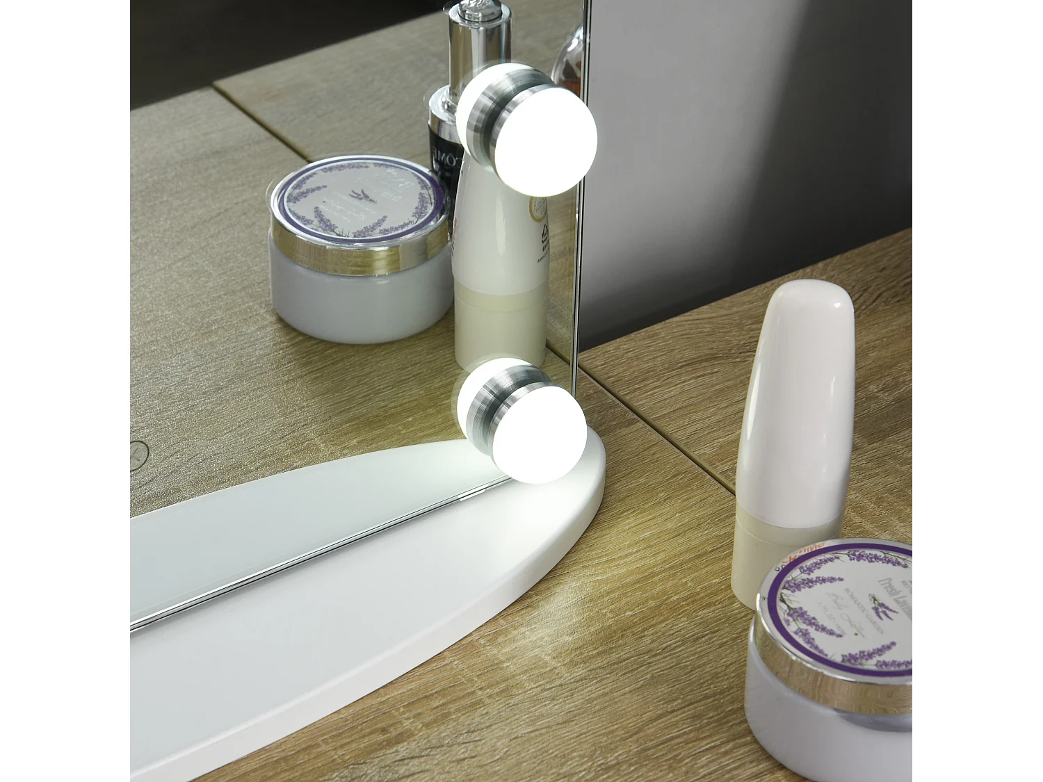 Espejo de maquillaje blanco 41.5x13.5x51 cm HOMCOM