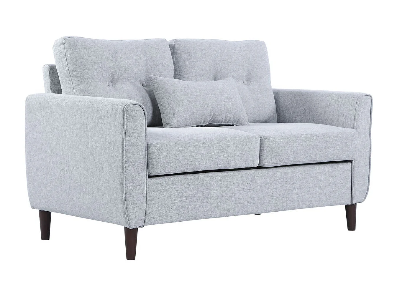 Sofá de 2 plazas gris 140x78x83 cm HOMCOM