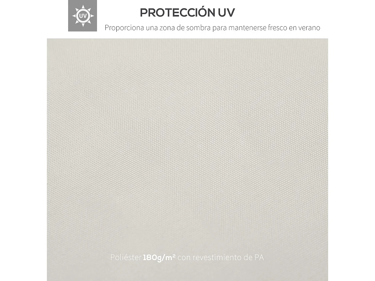 Techo reemplazo para carpa crema 300x300 cm Outsunny