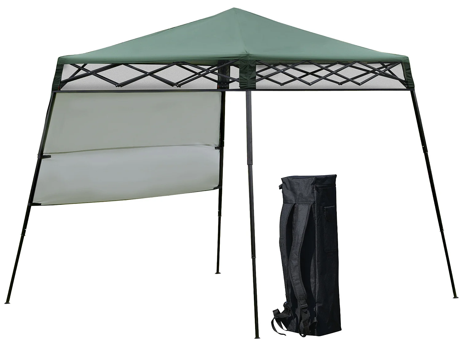 Carpa plegable verde 220x220x208 cm Outsunny