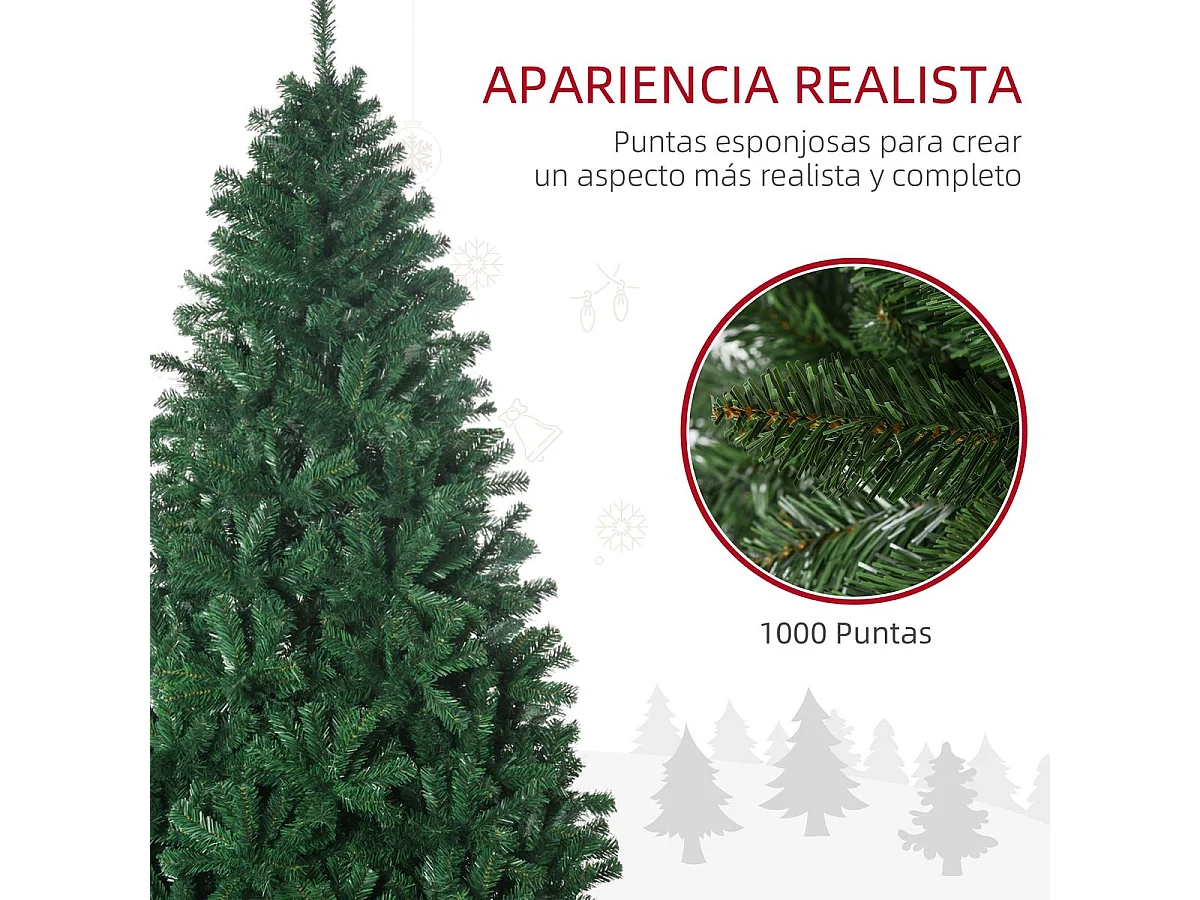 Árbol de navidad verde ø102x180 cm HOMCOM