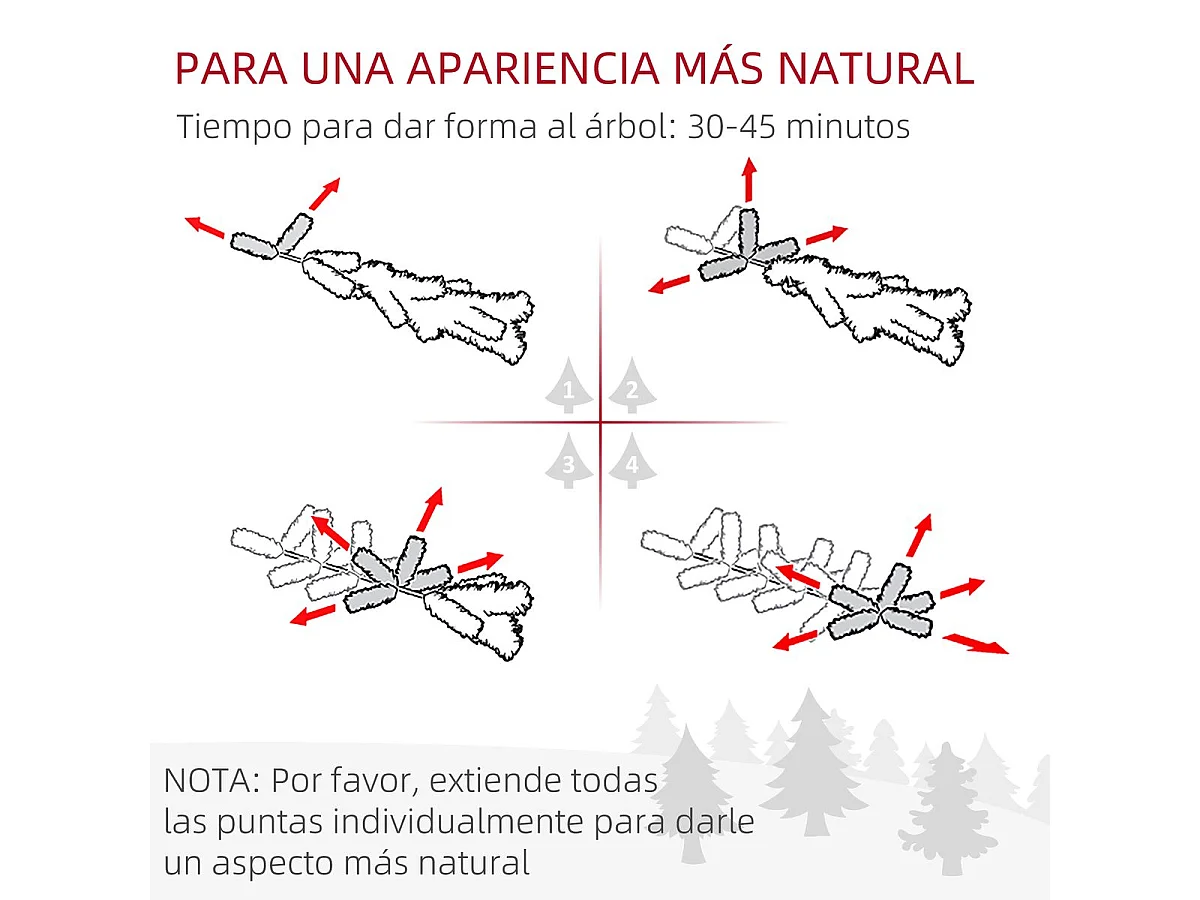 Árbol de navidad verde ø102x180 cm HOMCOM