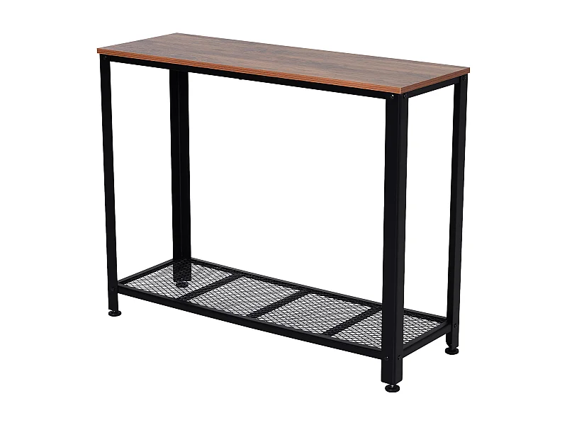 Mesa de consola marrón y negro 101x35x80cm HOMCOM