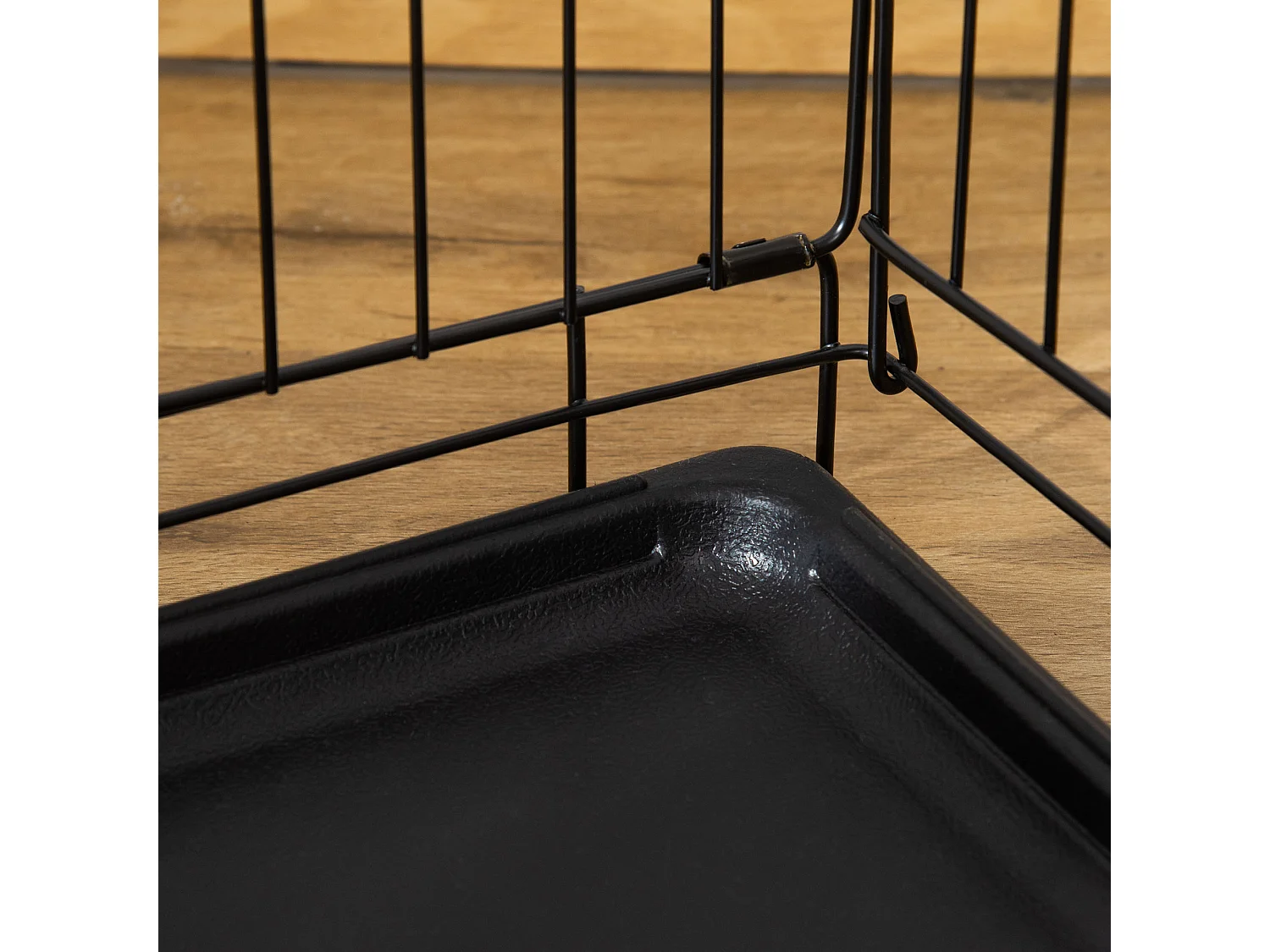 Jaula de perro negro 92x57x62.5 cm PawHut