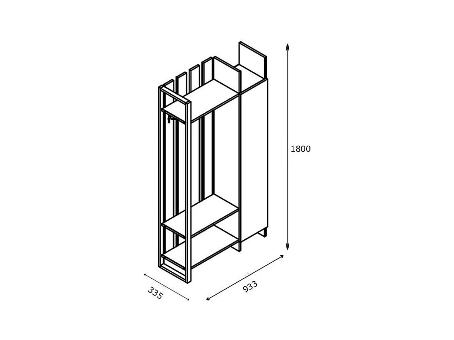 Meuble d'entrée PRO blanc