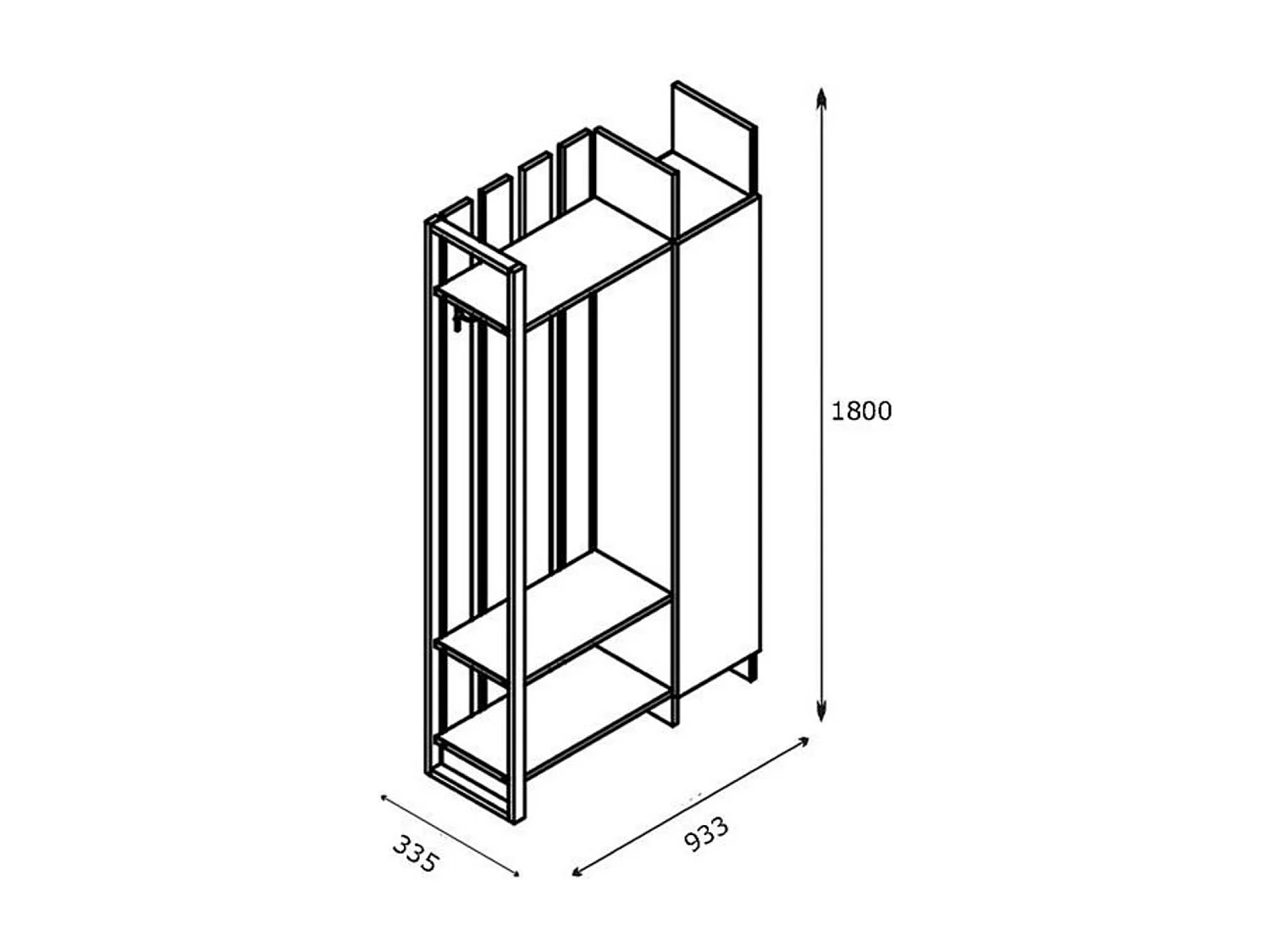 Meuble d'entrée PRO blanc