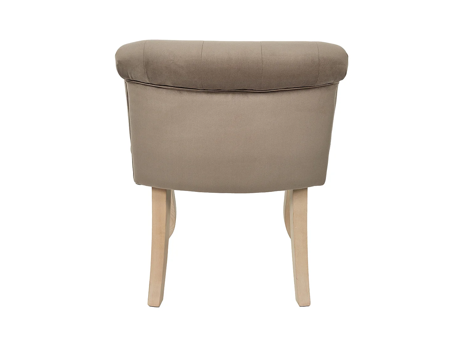 Fauteuil en Velours Design "Eleonor" 68cm Taupe