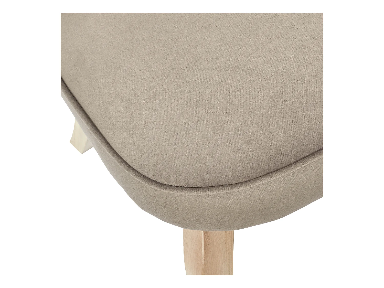 Fauteuil en Velours Design "Eleonor" 68cm Taupe