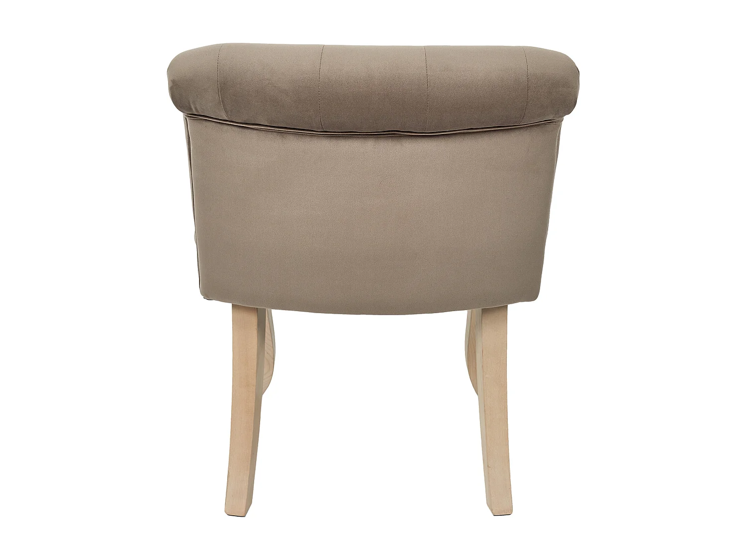 Fauteuil en Velours Design "Eleonor" 68cm Taupe