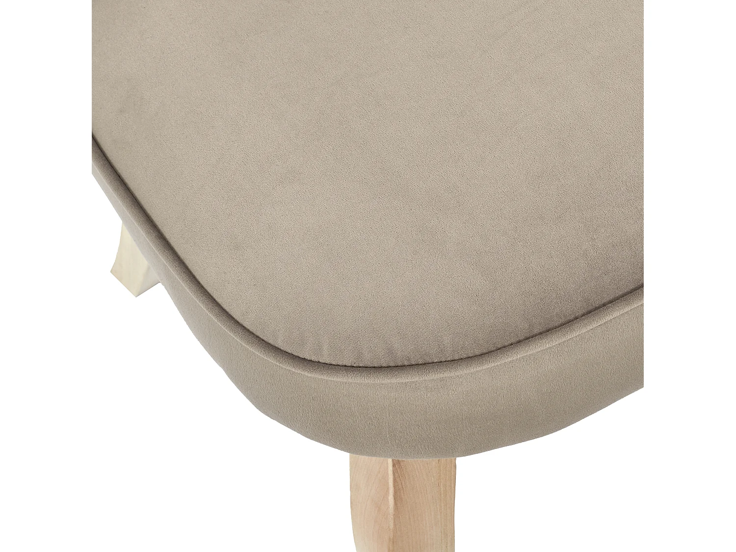 Fauteuil en Velours Design "Eleonor" 68cm Taupe