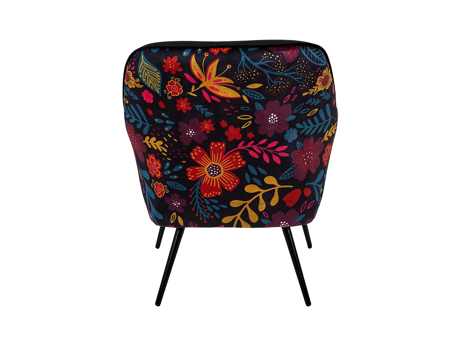 Fauteuil Design à Motifs "Olga" 78cm Noir