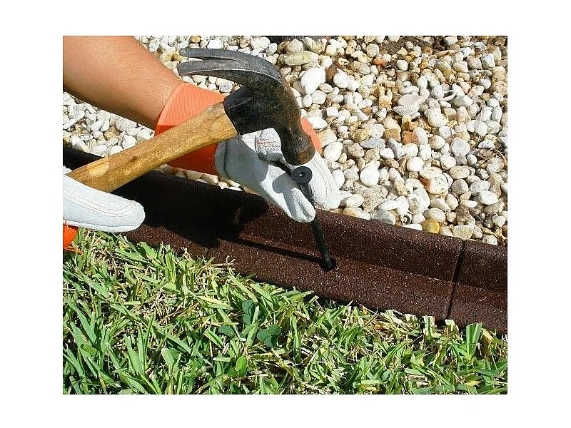 Bordure de jardin en caoutchouc recyclé Unitaire