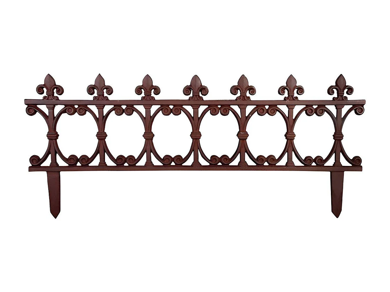 Bordure de jardin en fonte Fleur de lys