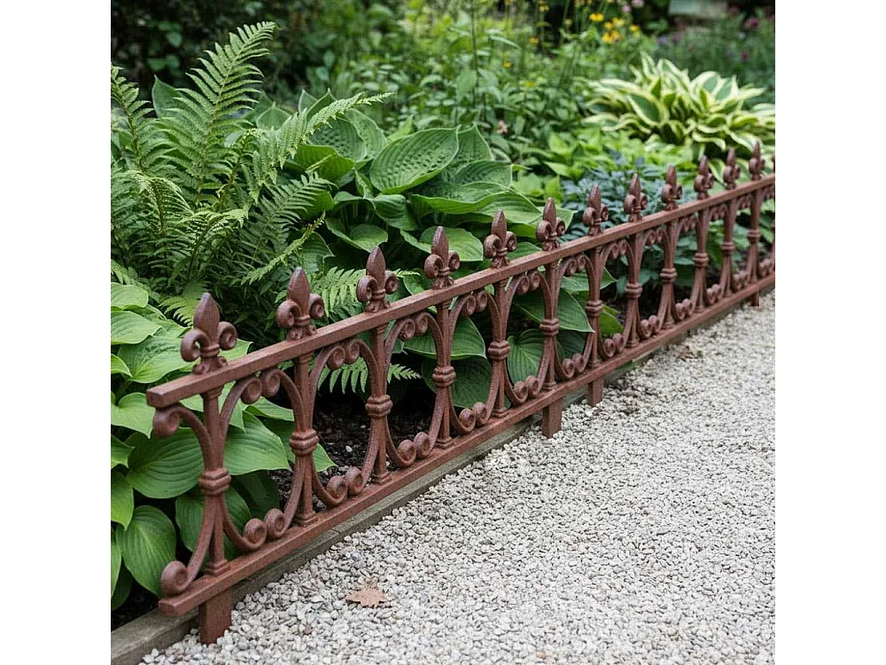 Rasenkante aus Gusseisen "Fleur de lys"