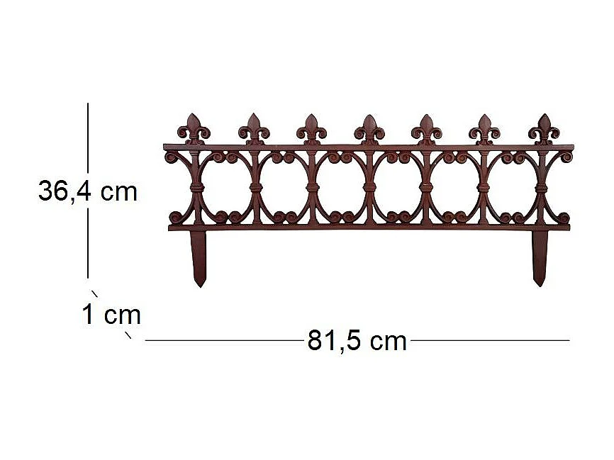 Rasenkante aus Gusseisen "Fleur de lys"