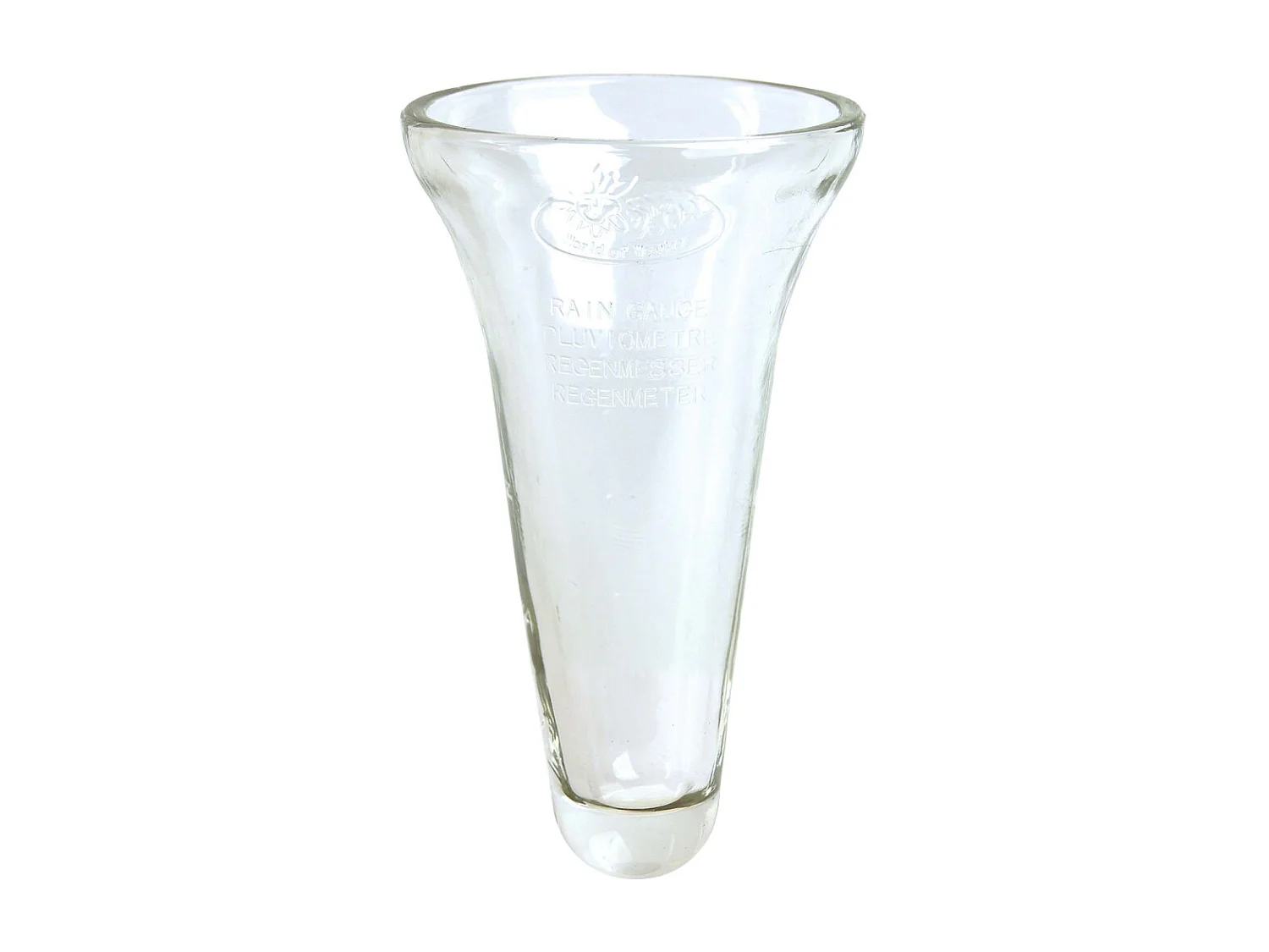 Pluviomètre gradué en verre et zinc