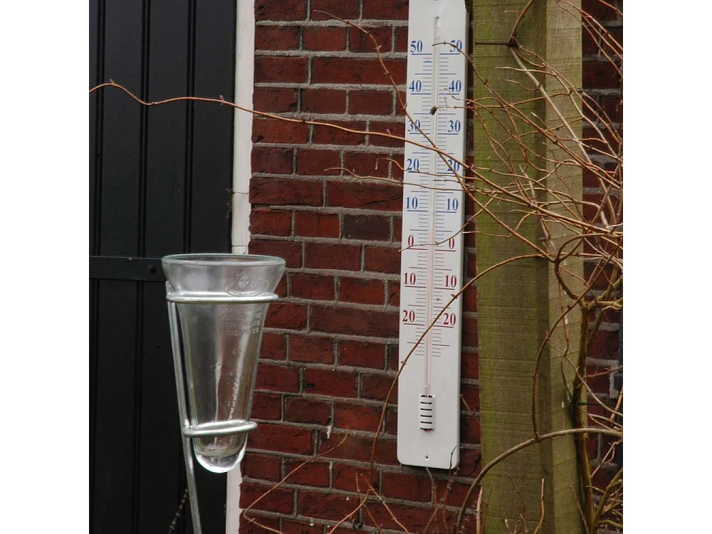 Pluviomètre gradué en verre et zinc