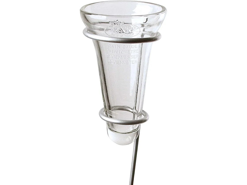 Pluviomètre gradué en verre et zinc