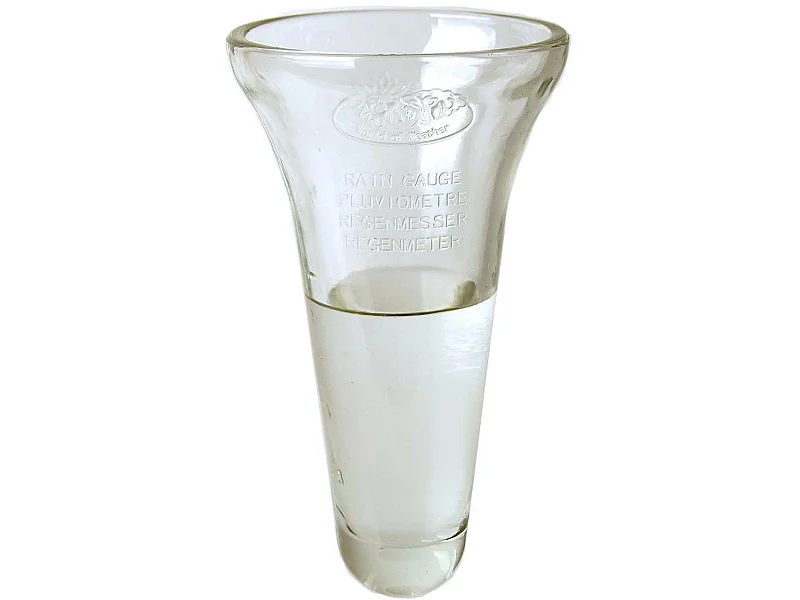 Pluviomètre gradué en verre et zinc
