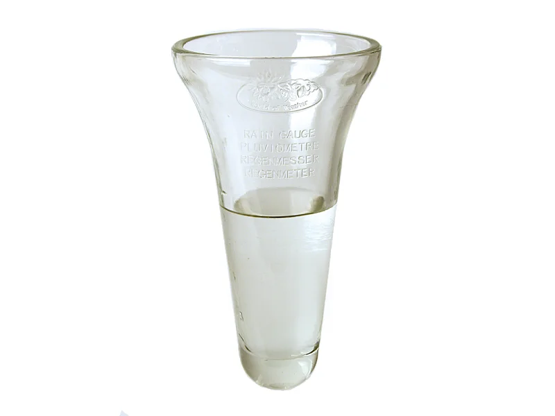 Pluviomètre gradué en verre et zinc