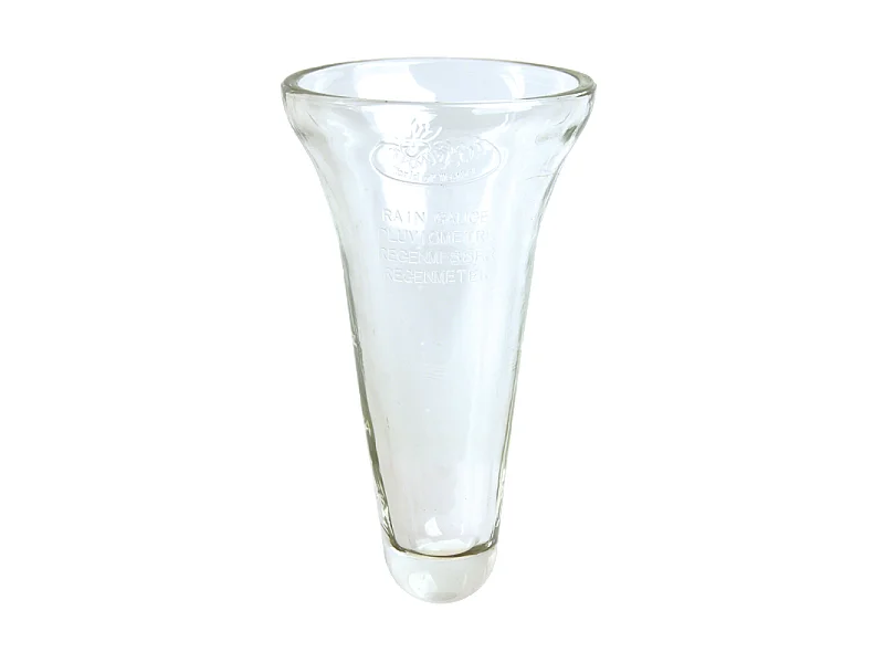Pluviomètre gradué en verre et zinc