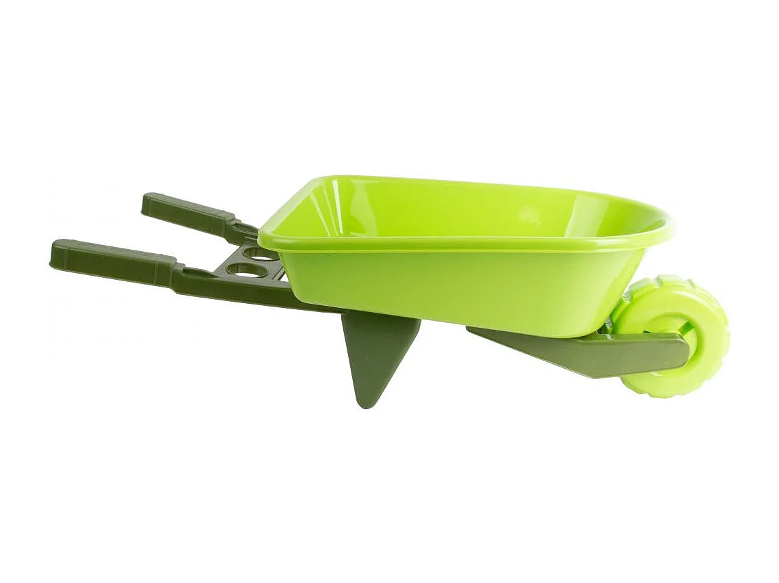 Brouette enfant en plastique vert bi-ton
