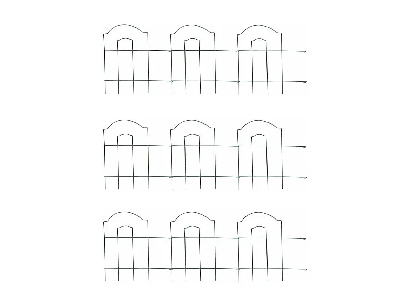 Bordure de jardin en métal Lawn 3m Lot de 9